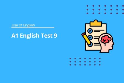 A1 English Test 9