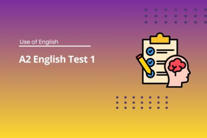 A2 English Test 1