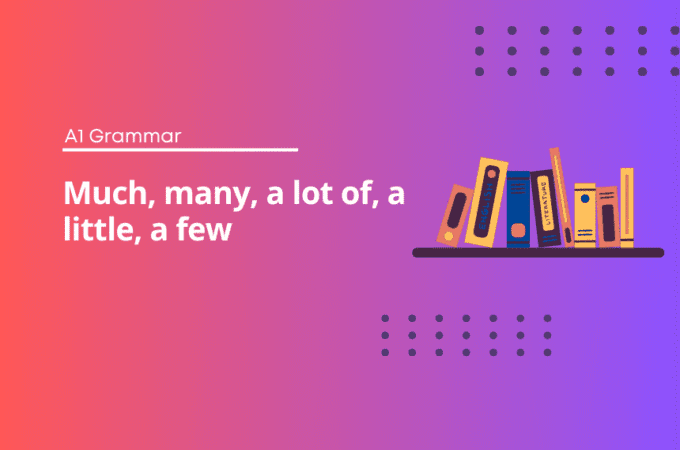 Much, many, a lot of, a little, a few - English Test Grammar