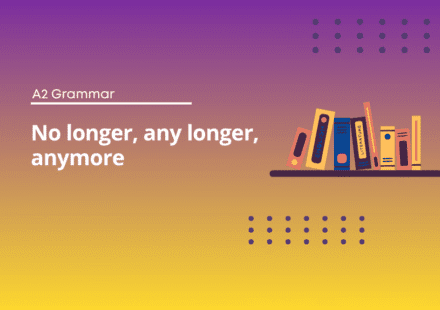 No longer, any longer, anymore - English Test Grammar